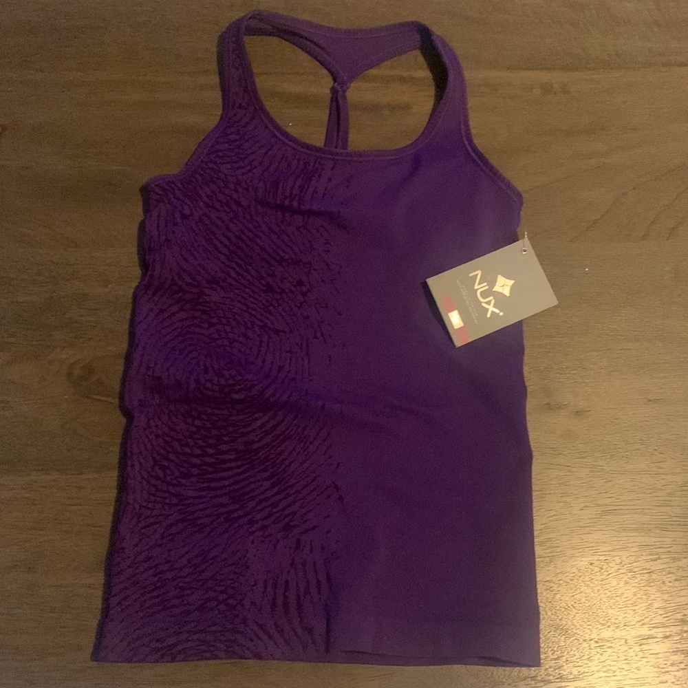 NWT NUX Women's Compression purple Razorback Tank small